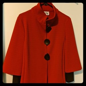 Orange Joseph Ribkoff Jacket with Huge Buttons